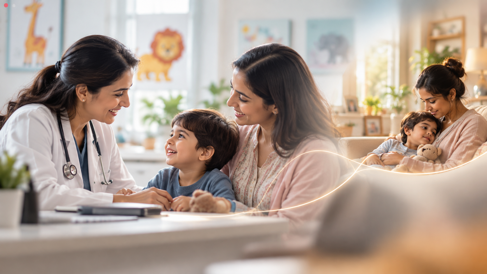 A paediatric consultation connected with ongoing care for a mother and newborn at home