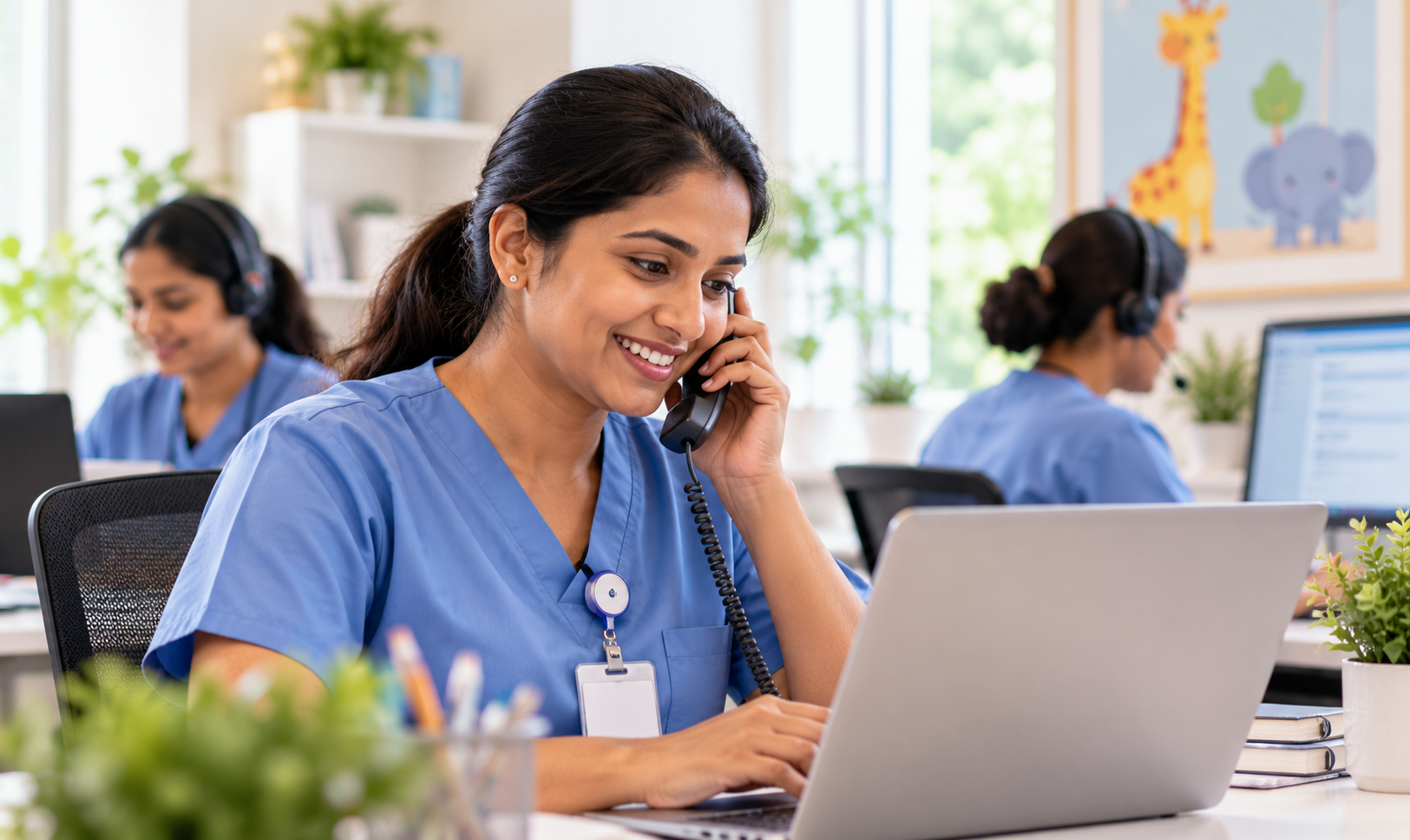 A dedicated nursing team supports your enrolled patients.